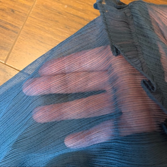 NWT TORRID | Chiffon Cold Shoulder Neck Tie Blouse Shirt Top Plus Size 2X - Picture 5 of 11